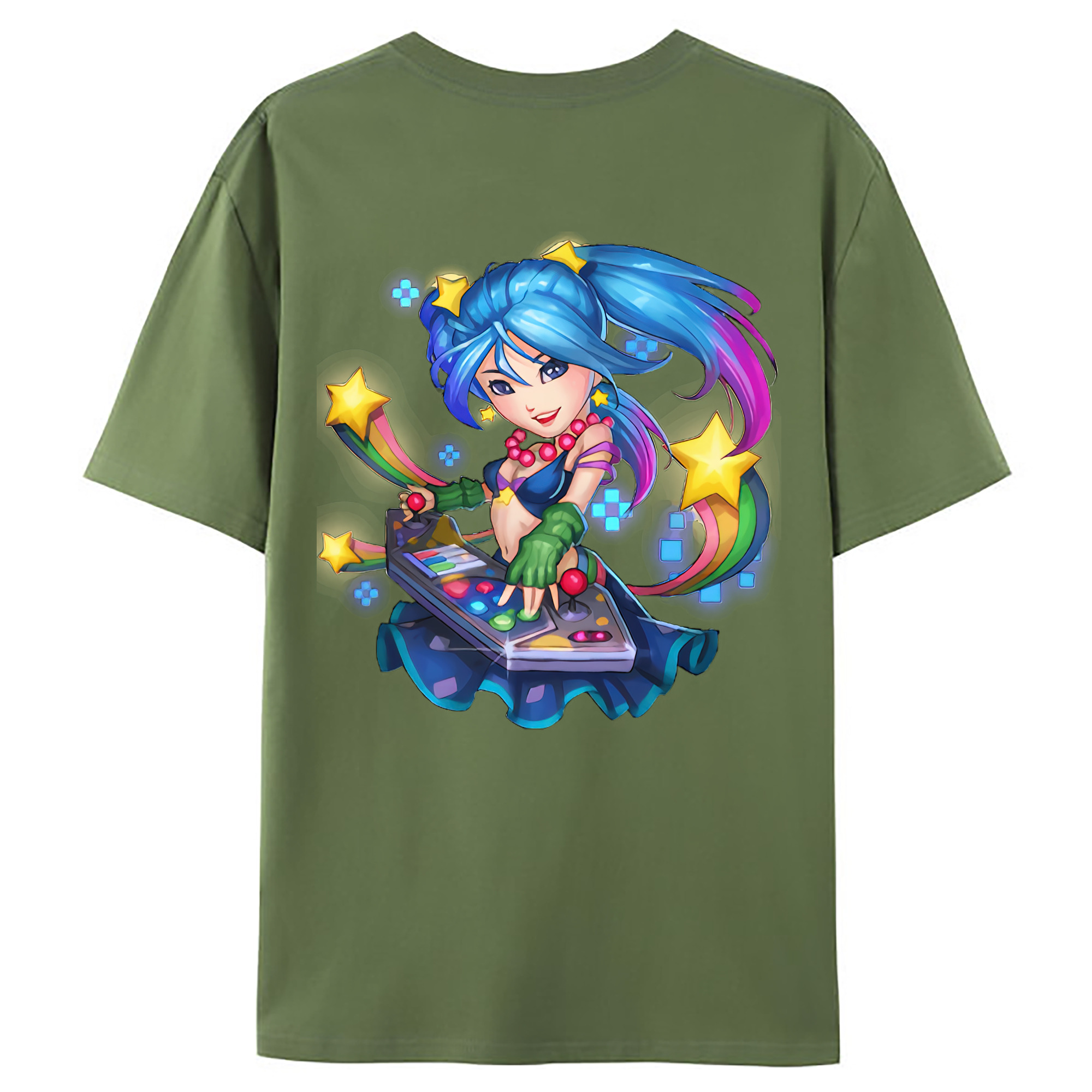 （画像用） リーグ・オブ・レジェンド League of Legends LOL 綿100％ メンズ半袖Tシャツ（バックプリント） 通気性